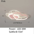 GobekUsa Love Ceiling Lamp: Modern Adjustable LED Chandelier for Boys & Girls Room