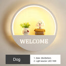 GobekUsa LED Round Wall Lamp for Children Room, Nordic Modern Indoor Lighting