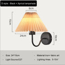 GobekUsa Cloth Lampshade LED Wall Lamp for Bedroom & Living Room Decor
