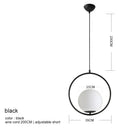 GobekUsa Glass Ball Pendant Lamp: Elegant Dining Room Light Fixture, Gold Finish