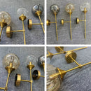 GobekUsa Golden Round Glass Wall Sconce: Modern Nordic Lighting Fixture for Home Decor