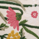 GobekUsa 3D Pink Flower Farmhouse Style Cushion Cover 45x45cm - Embroidered Sofa, Bed, Living Room