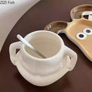 GobekUsa Big Belly Ceramic Mug Set for Dining Table, Coffee, Tea, and Juice