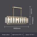 GobekUsa Glass Restaurant Chandelier: Modern Luxury Led Lighting Fixture for Living Room Home Decor