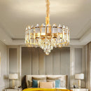 GobekUsa Crystal Chandelier: American Luxury LED Pendant for Living Room, Dining Room, and Bedroom