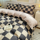 GobekUsa Checkerboard Pattern Duvet Cover Set - Stylish and Cozy Bedding Kit for Bedroom