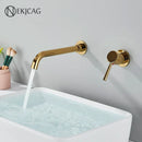 GobekUsa Gold Basin Faucet: Single Handle, Hot & Cold Water, Matte Black Finish