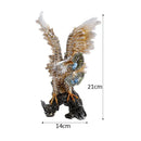 GobekUsa Golden Eagle Resin Figurines for Home Office Feng Shui Decor