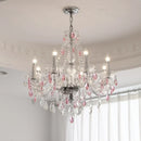 GobekUsa Blue Crystal Chandelier: Luxury E14 Pendant Lights for Living Room and Bedroom