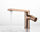 GobekUsa Brushed Gold Basin Faucet: Single Handle Brass Bathroom Mixer Tap