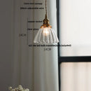 GobekUsa Clear Glass Copper LED Pendant Lamp for Home Decor and Lighting
