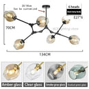 GobekUsa Glass Bubble Branch Chandelier: Modern Hanging Ceiling Light Fixture
