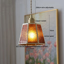 GobekUsa Glass Copper Pendant Light Modern LED Hanging Light for Home Decor