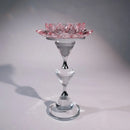 GobekUsa Crystal Lotus Candle Holder Home Decoration Crystal Flower Candlestick