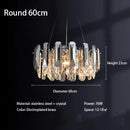 GobekUsa Crystal LED Chandelier: Modern Luxury Pendant Light for Bedroom, Restaurant, and Home Decor