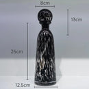 GobekUsa Leopard Texture Glass Vase: Modern Floral Vase for Chic Room Decor