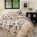 GobekUsa Lace Printed Duvet Cover Set - Elegant, Cozy Bedding for Single & Double Beds