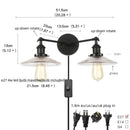 GobekUsa Black LED Wall Sconce 2-Head Lamp for Bedroom Bathroom Mirror