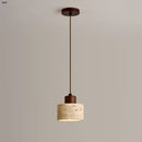 GobekUsa LED Pendant Light Fixture Modern Wood Canopy Yellow Travertine Luminaire