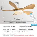 GobekUsa 58-Inch Black Ceiling Fan Light for Dining & Living Rooms has Strong Winds.