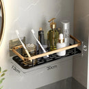 GobekUsa Aluminum Corner Bathroom Shelf with Towel Holder