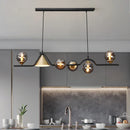 GobekUsa Black Gold Glass Chandelier LED Luxury Pendant Light