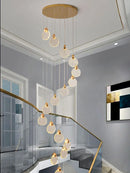 GobekUsa Crystal Chandelier Pendant Light for Luxury Staircase