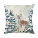 GobekUsa Christmas Pillowcase Collection - Festive Sofa Decor with Christmas Tree, Elk, Snowman