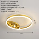 GobekUsa Gold LED Ceiling Lights Remote Control Dimmable Living Room Kitchen Lighting