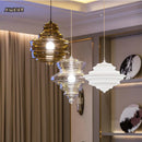 GobekUsa Glass Chandelier: Modern Art Dining Room & Living Room Decor Lighting