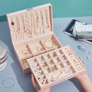 GobekUsa Leather Jewelry Storage Box Necklace Bracelet Ring Organizer