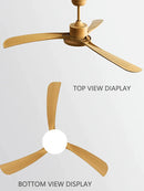 GobekUsa 56 Inch 3-Leaf Fan Light with Remote Control for Modern Restaurant Settings