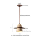 GobekUsa LED Pendant Lamp Mid Century Modern Decor Yellow Travertine Wood Hanglamp