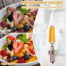 GobekUsa Dimmable Chandelier LED Bulbs E12 E14 Candelabra Flame Bent Tip 60W Equivalent