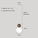 GobekUsa Cream Nordic LED Pendant Light: Modern Hanging Lamp for Stylish Indoor Room Decor