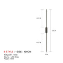 GobekUsa Black LED Wall Lights - Modern Straight Line for Bedroom, Living Room, Kitchen Décor