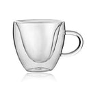 GobekUsa Heart Love Glass Coffee Mug Cup Set for Drinking Tea Juice Water Gift.