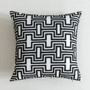 GobekUsa Black White Embroidered Cushion Cover 45x45cm Sofa Bed Chair Home Decor