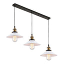 GobekUsa Industrial Ceiling Chandelier for Kitchen Bedroom Restaurant Home, Black/White, 3 Heads