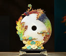 "GobekUsa Jade Dragon Phoenix Ornament Enamel Living Room Decoration"