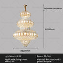 GobekUsa Crystal Chandelier: Modern European Loft Duplex Villa Staircase Lighting