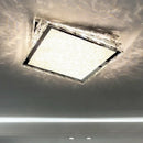 GobekUsa Crystal Ceiling Lamp: Modern Gold Light Luxury LED Square Chrome Indoor Lighting