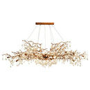 GobekUsa Gold Crystal Chandelier: Modern LED Luxury Lighting for Living Room Villa