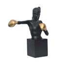 GobekUsa Boxer Resin Statue: Abstract Movement Figure Ornament for Home Decor