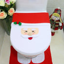 GobekUsa Christmas Toilet Decoration Set - Santa Claus Snowman Bath Accessories