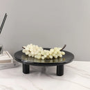 GobekUsa Imitation Marble Resin Three-Legged Fruit Tray - Minimalist Desktop Decoration