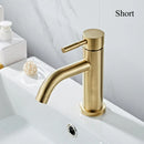 GobekUsa Gold Basin Faucet: Stainless Steel Single Handle Mixer for Bathroom and Kitchen