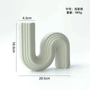 GobekUsa Geometric Ceramic Vase | S Shape Desk Decor | Home Decoration Accessories