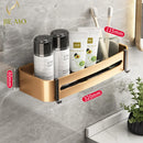 GobekUsa Gold Bathroom Corner Shelf: Wall-Mounted Triangle Storage Rack for Toiletries