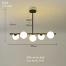 GobekUsa Glass Ball Pendant Chandeliers LED Hanging Lights for Home Decor